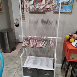 Baby Toddler Children Clothing Hanging Rack With Hangers