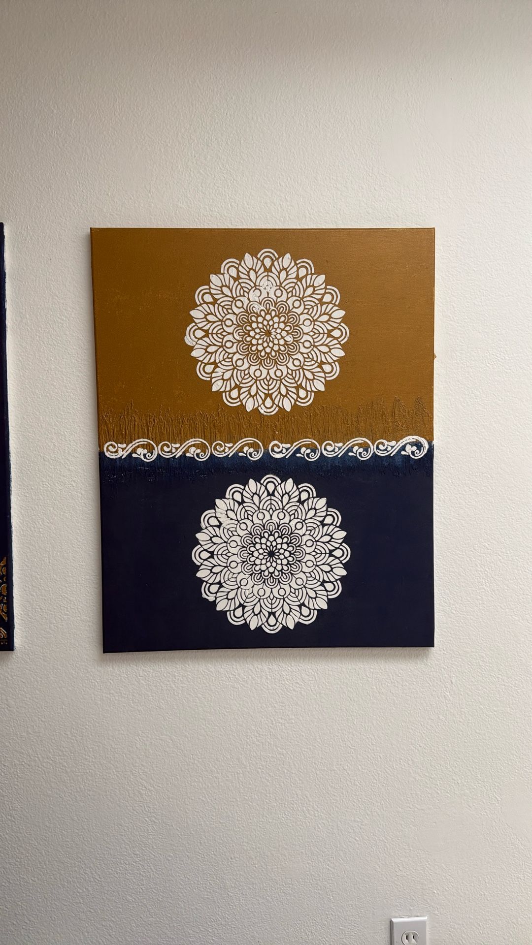 Handmade Textured Mandala Art