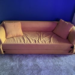 “Boneless” Yellow Sleeper Sofa