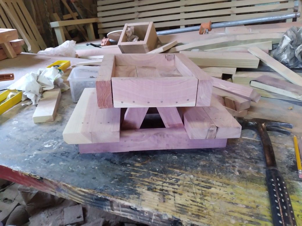 Squirrel Picnic Table Feeder