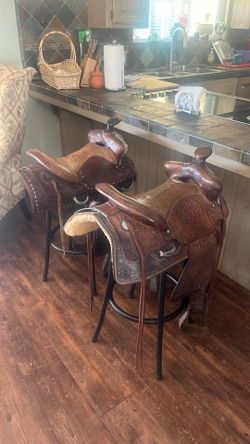 Saddle Bar Stools - 2
