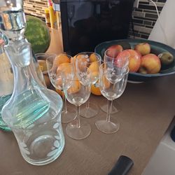 Wine Decanter And Glass Set