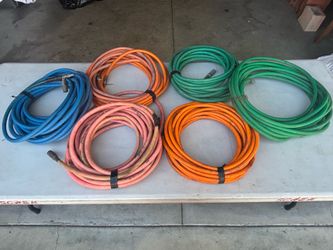 6 Heavy Duty Air Compressor Hoses w/ Fittings – Shop/Construction