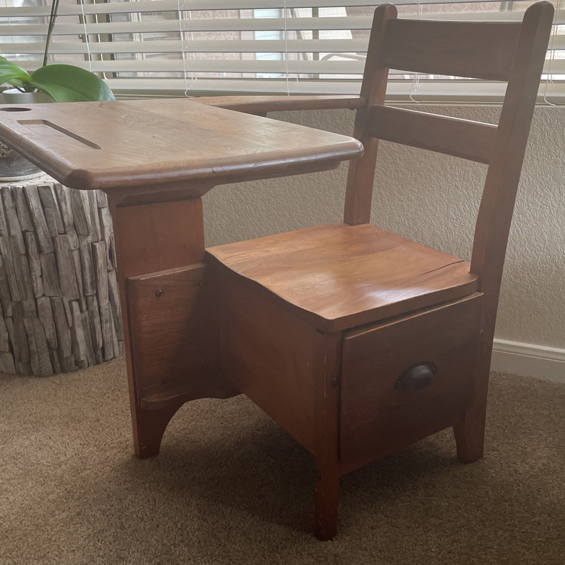 School Desk Vintage With Drawer(beautiful!) refinished