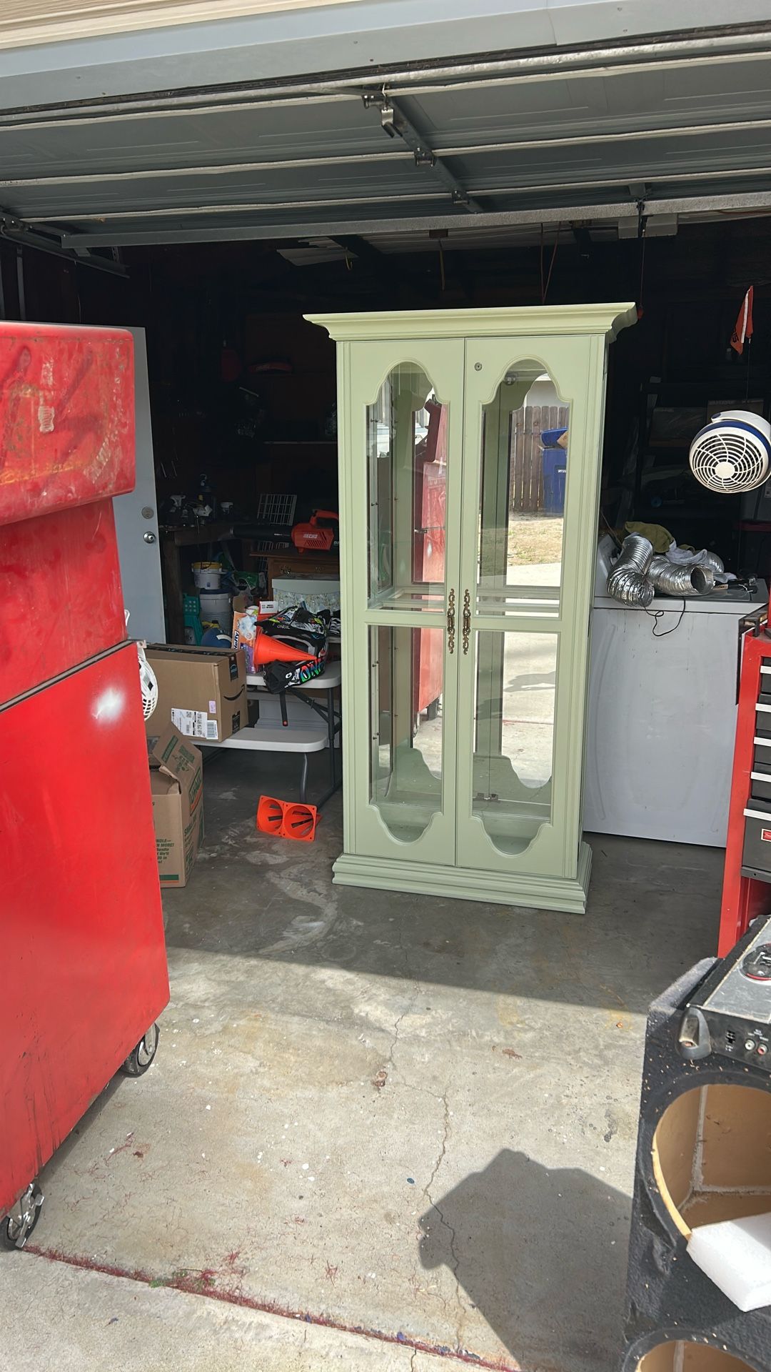 Wooden Curio Cabinet Glass Shelves