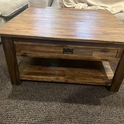Solid Wood Square Coffee Table