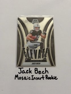 Jack Bech Las Vegas Raiders WR Mosaic Short Print Insert Rookie Card.