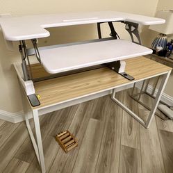 Adjustable Desk Riser With Base Table
