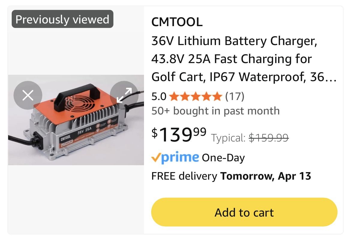 Golf cart battery charger