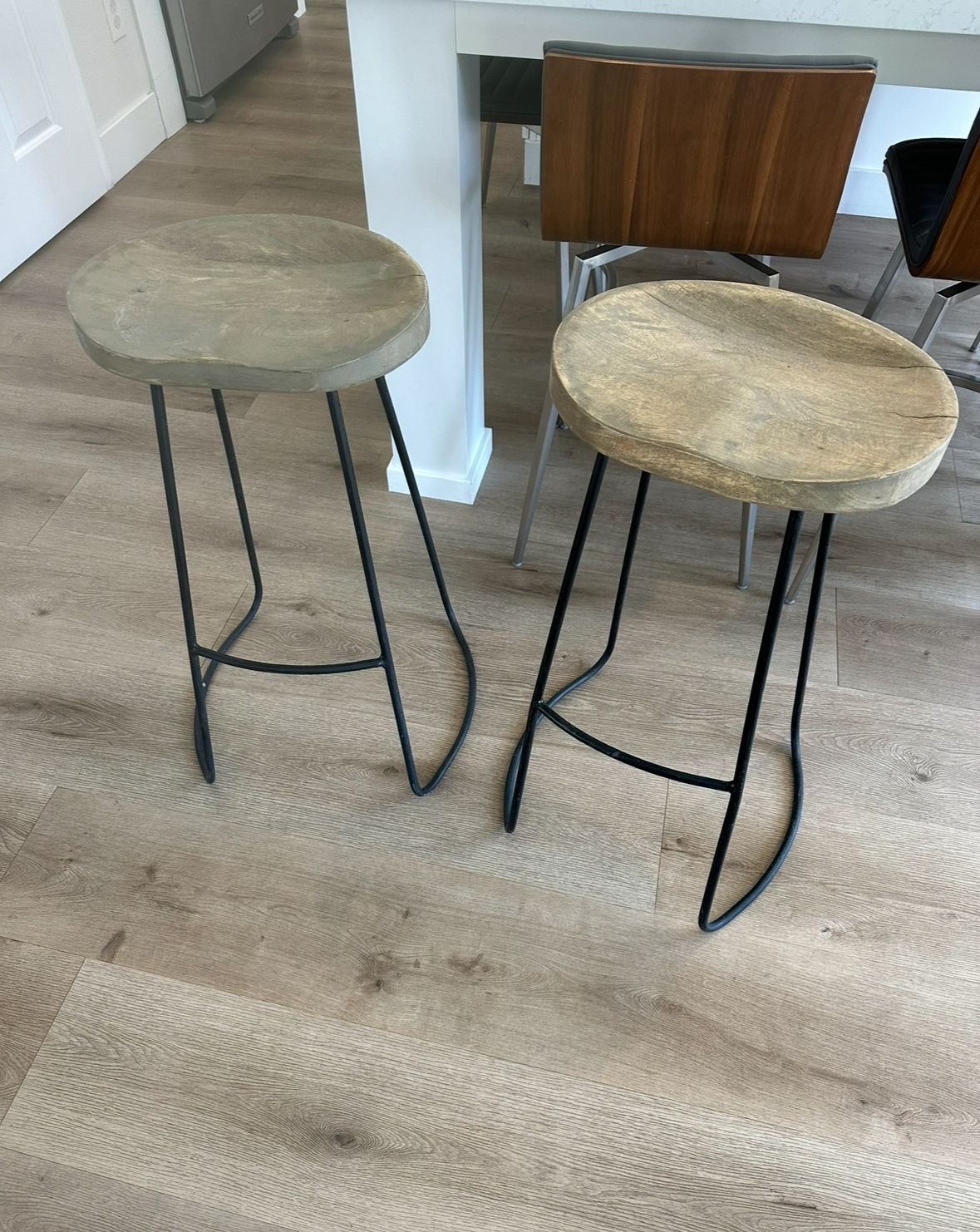 2 farmhouse Style Stools