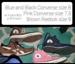 5 PAIRS OF SHOES 7Y, 7.5MEN, 8.5MEN, 9MEN