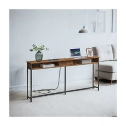 Entry Table Or Behind The Couch Table With Charging Station 