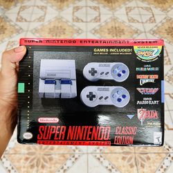 Super Snes Classic Mini Edition 21 games, 2 Controllers, Retro Console HDMI NEW (Unopened Box) READ DESC.