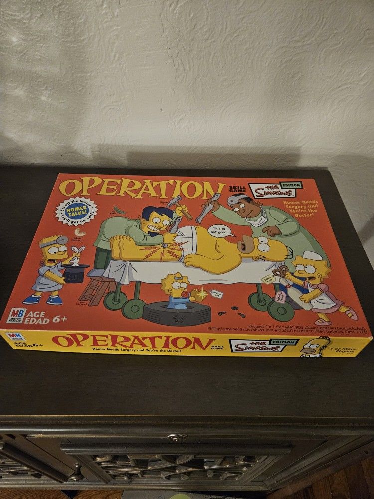 Operation The Simpsons Edition By Milton Bradley