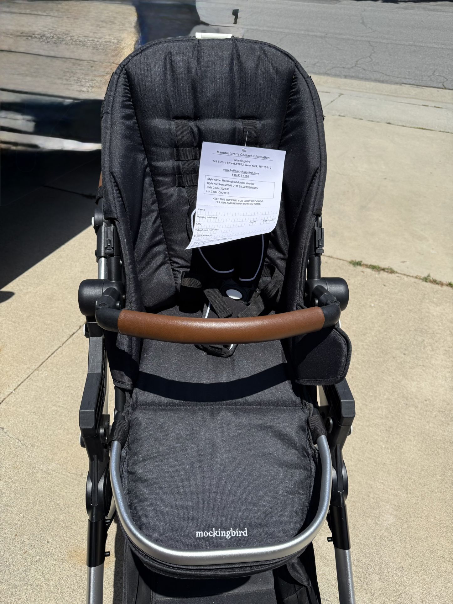 Mockingbird Stroller Seat (SEAT ONLY) With Leather Handle