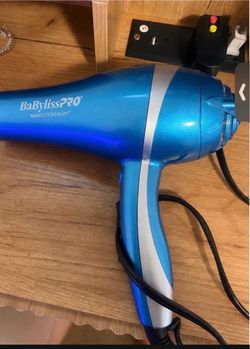 BaBylissPRO Nano Titanium Ionic Hair Dryer (Metallic Blue) – Great Condition