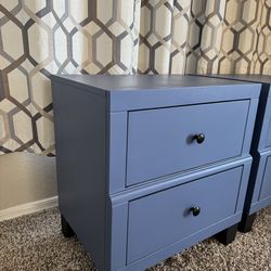Refinished  Wood Nightstands – Set of 2