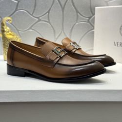 Versace Men’s Leather Shoes With Box New 