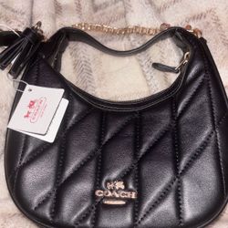 Black And Gold Coach Handbag