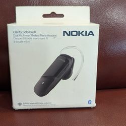 Nokia Wireless Bluetooth Clarity Solo Bud + Dual Mic In-ear Single Ear Headset