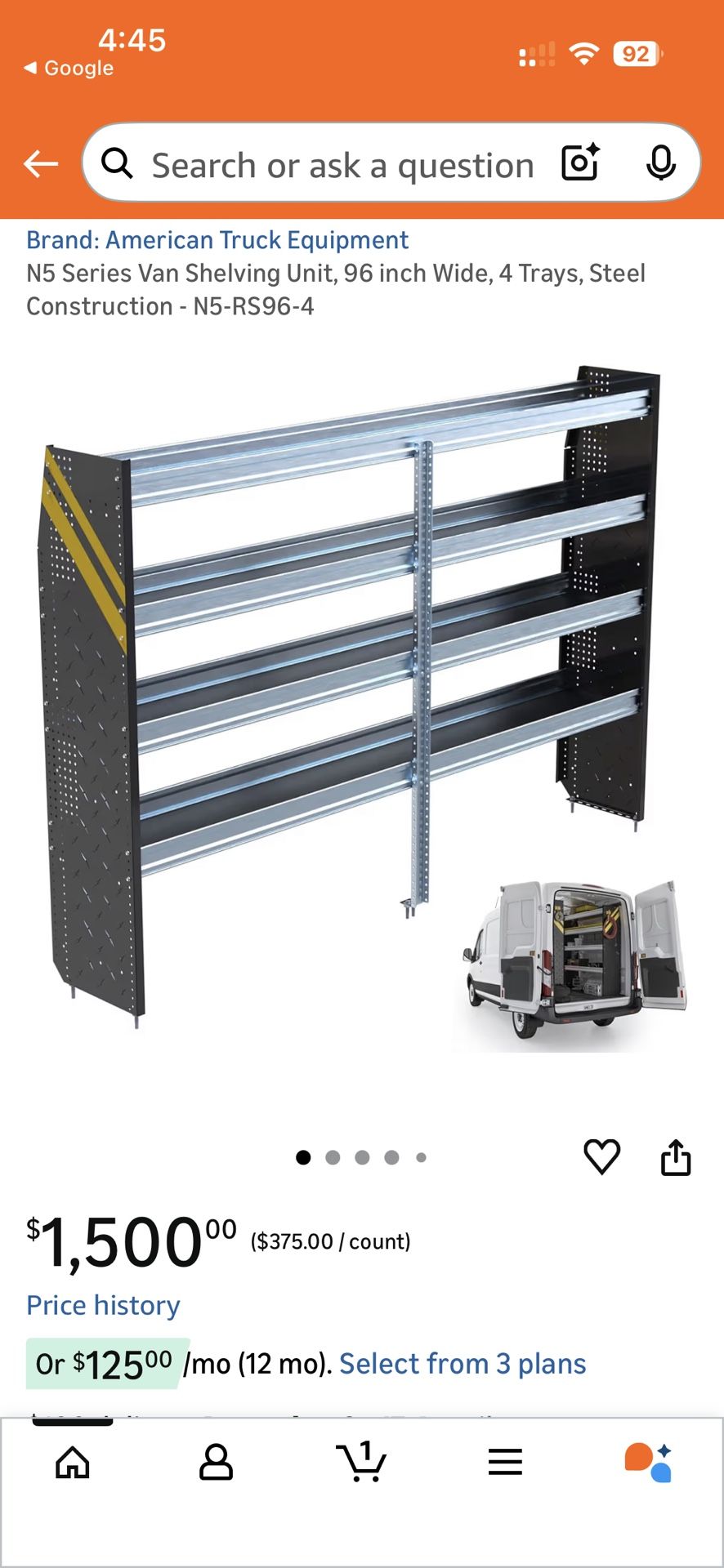 Ranger Sprinter Shelves