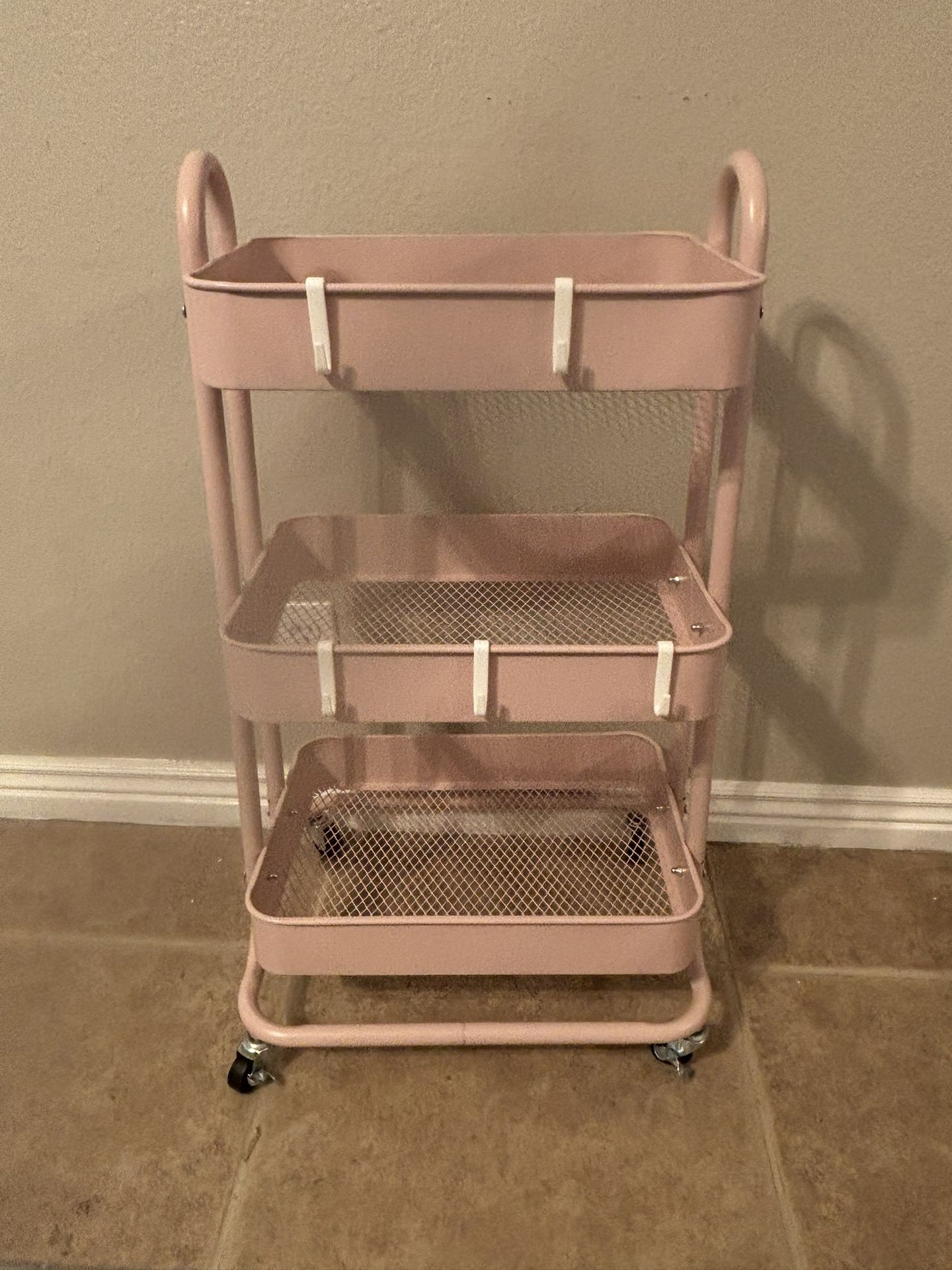 Pink Mobile 3 Tier Utility Cart