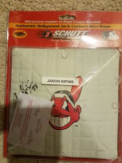 Jason Kipnis autographed mini 2nd base bag