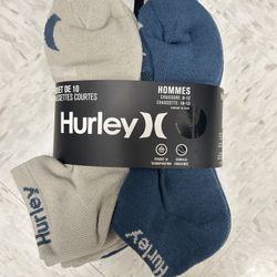 NWT Hurley Men's low cut Socks 10 pairs 