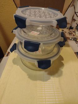 Princess House Juego de 6 piezas redondas  de 2.5tazas 5.5 tazas y 4.tazas