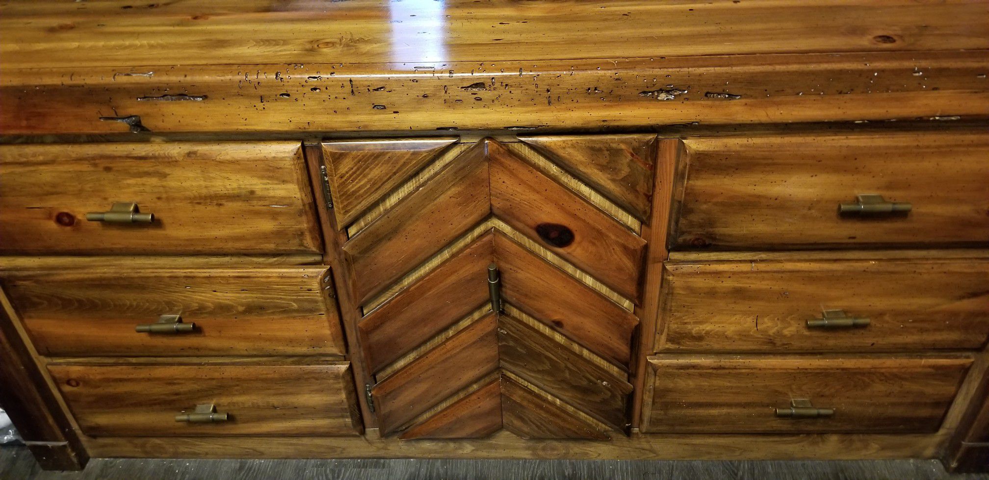 Rustic wood dresser
