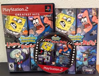PS2 SpongeBob SquarePants Lights Camera Pants Playstation 2 CIB Complete