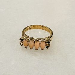 18k HGE Vintage Coral Ring