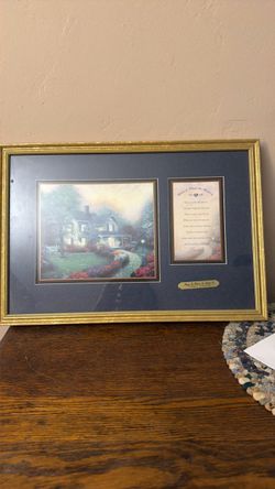 Framed Thomas Kinkade artwork