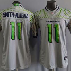 Grey #11 Jackson smith-Njigba Seattle Seahawks 2025 rivalries collection jersey. Available size S M L XL XXL XXXL 