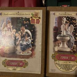 Hand Painted Porcelain Angel’s Sold Together 