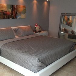 Oversized Greek Key Beveled Wall Mirror – 47” x 57” – Glam / Hollywood Regency