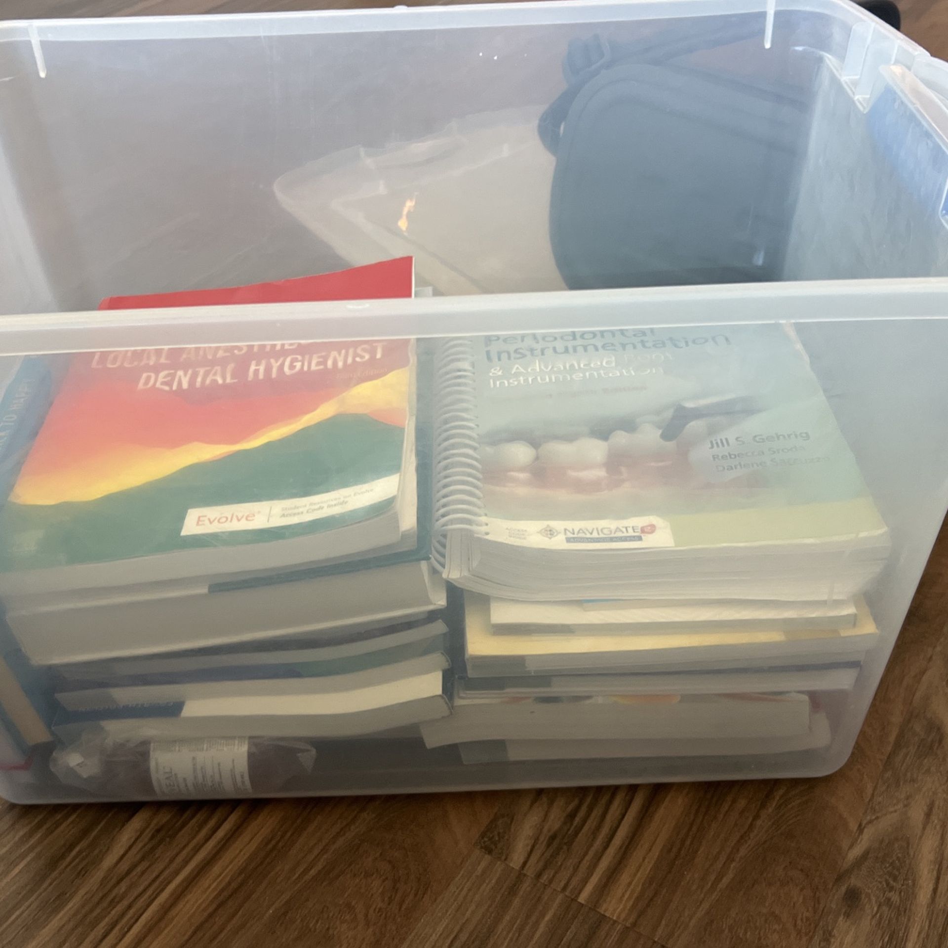 20 Pound Bin Full Of Dental Hygiene School Textbooks 