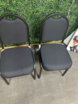 Set Of 4 Black Chairs