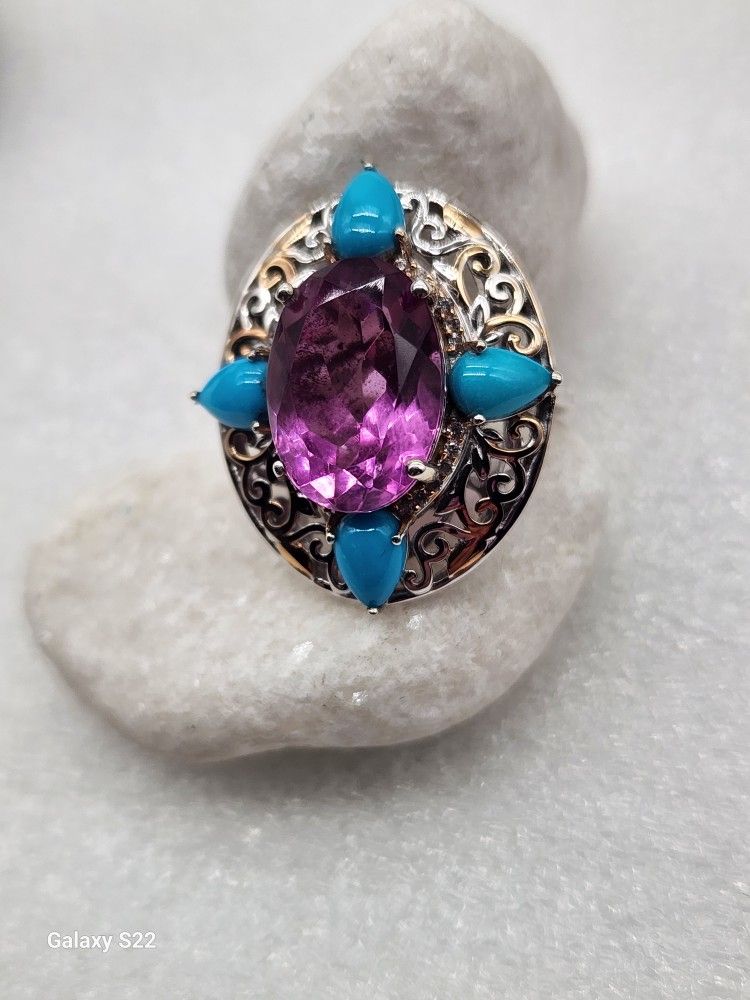 Orchid Quartz. Sleeping Beauty Turquoise.