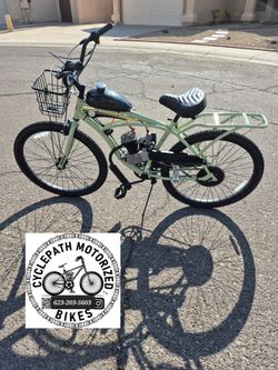 Gas bike motorized bicycle delivery available