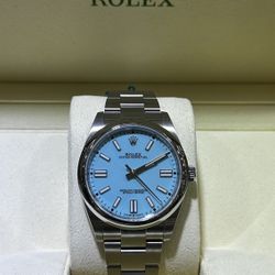 ROLEX OYSTER PERPETUAL (OP) FACTORY TIFFANY DIAL 124300