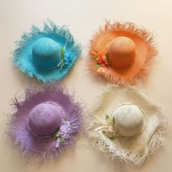 WHOLESALE Ladies Oversized Beach Hats Colorful Summer Sun Hat for Women Big Brim Holiday 