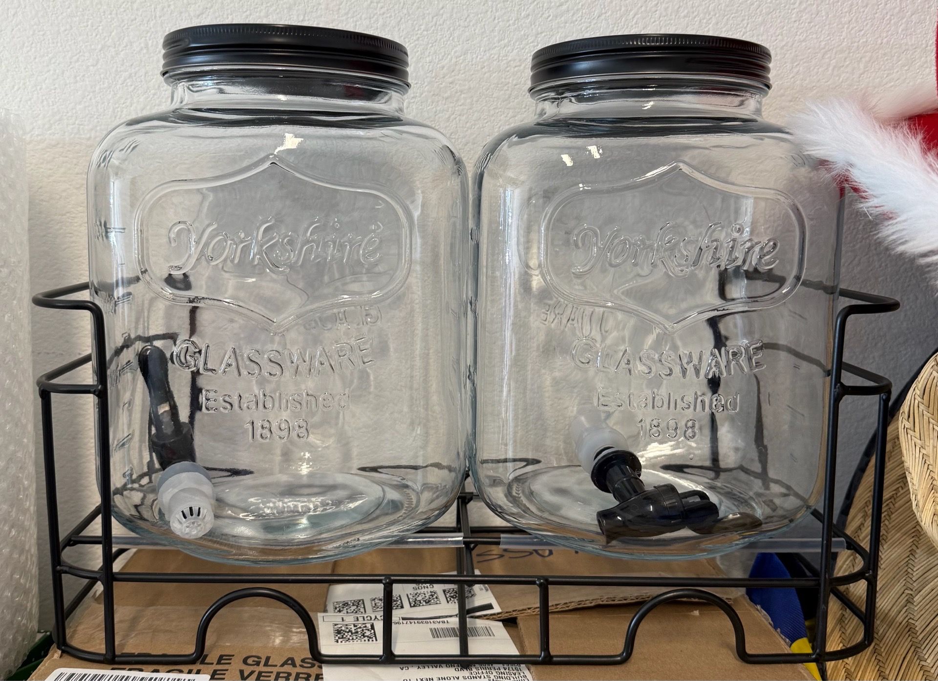2pc 1.5 Gallon Drink Dispenser with Stand