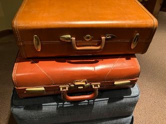 Vintage leather suitcases