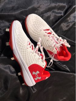 Under Armour Softball Cleats (NEW) Size 7W White/Red $30 OBO