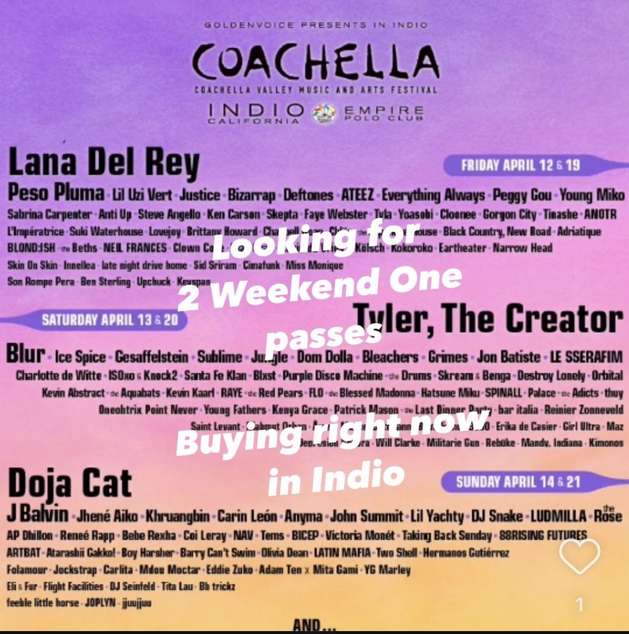 LOOKING Coachella Weekend 1