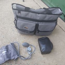 Nurse Aide Bag And Blood Pressure Gauge