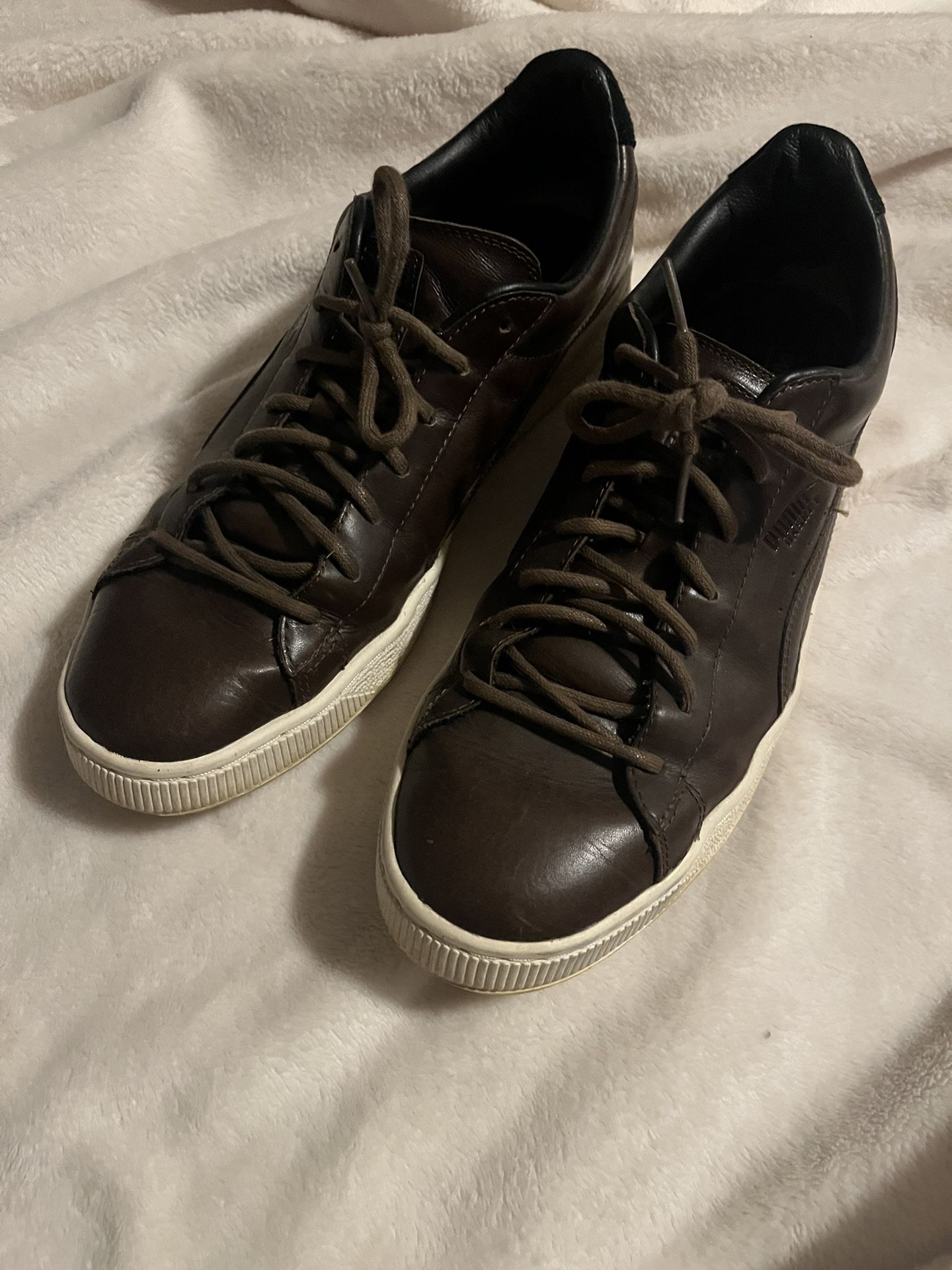 PUMA Brown Leather Casual Shoes