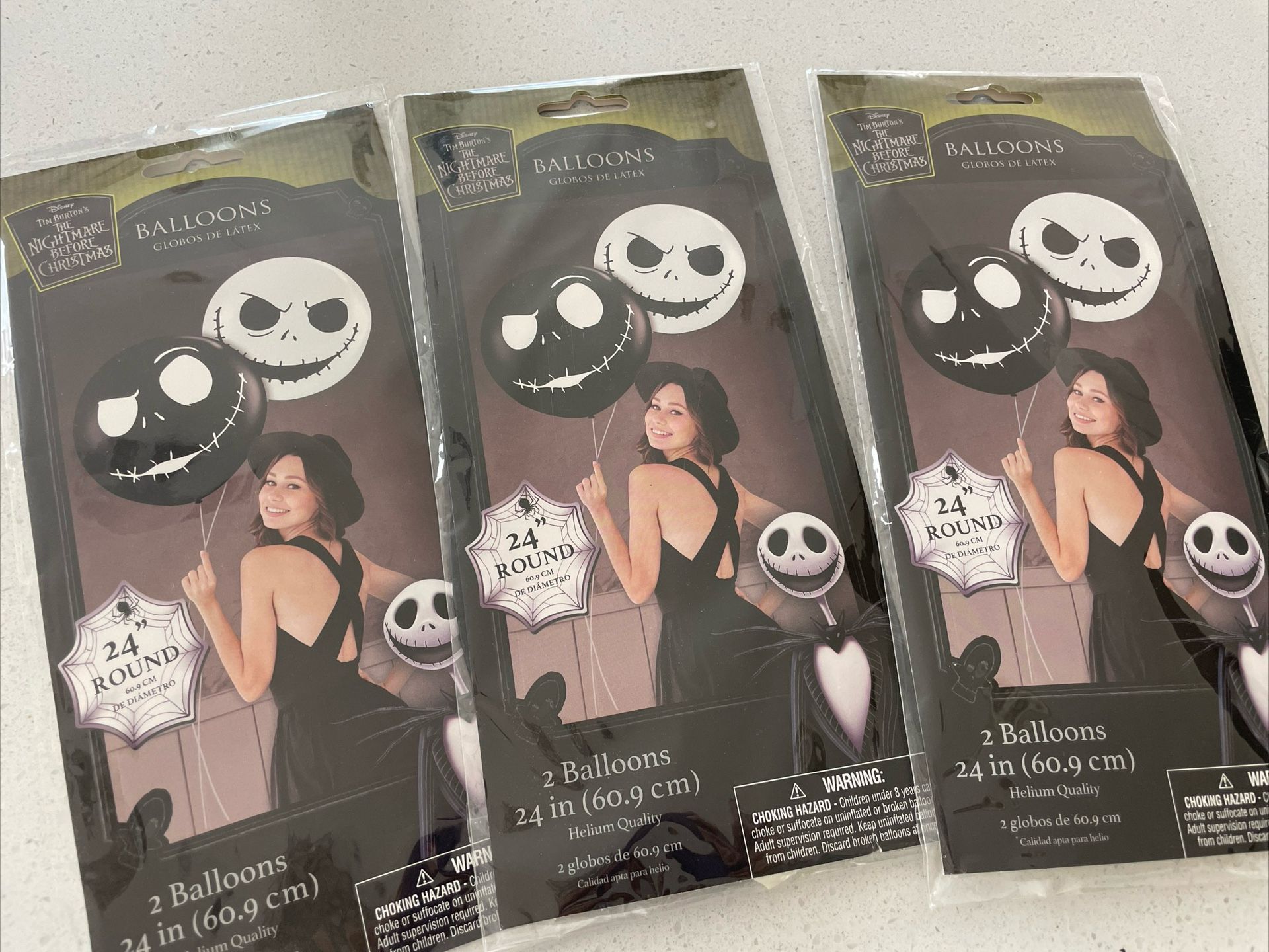 6 Jumbo Nightmare Before Christmas Balloons