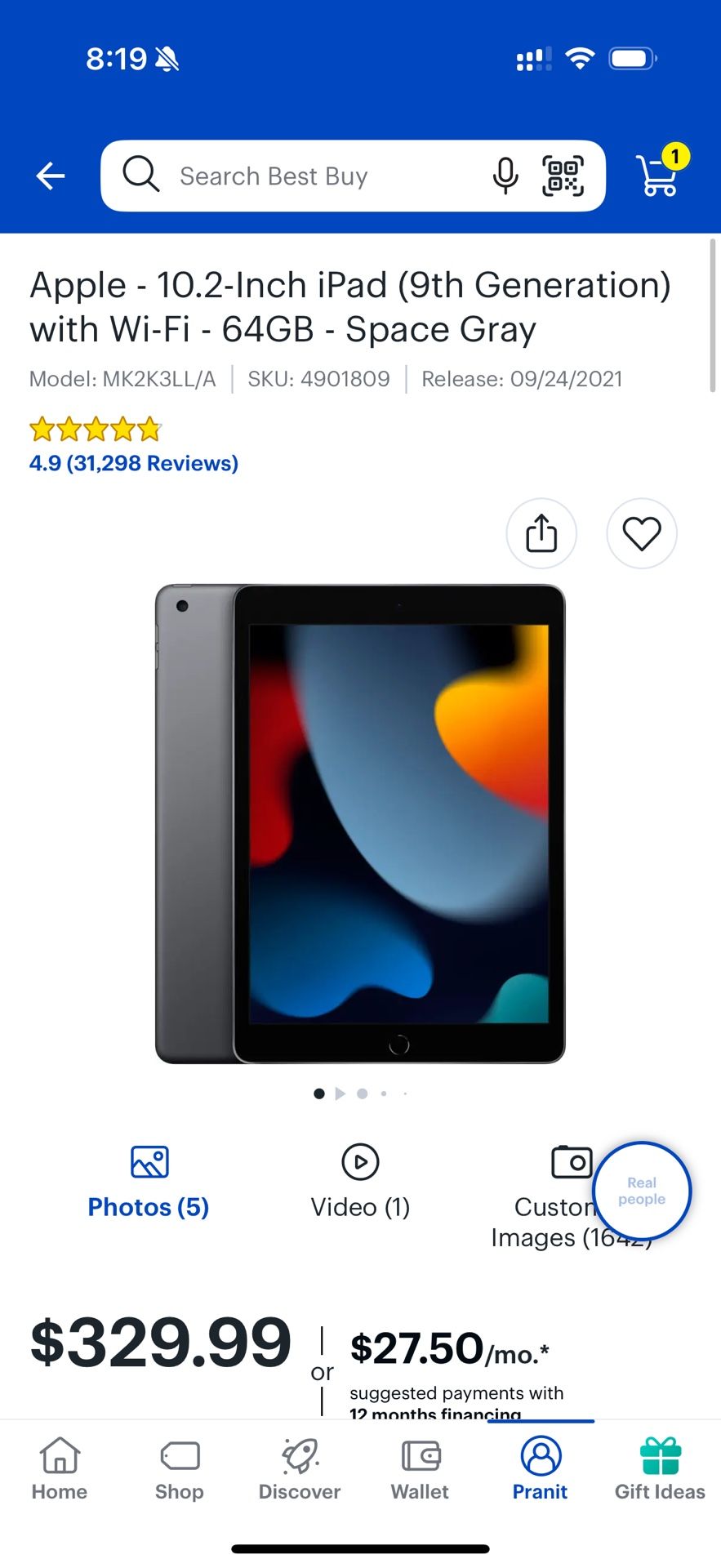 Apple Ipad 9th gen - 10” 64 Gb for Sell